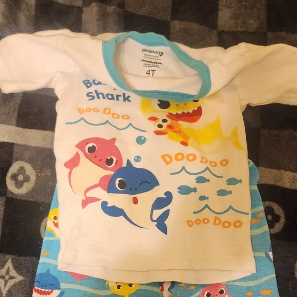 Colorful Baby Shark Pajama Set - Picture 3 of 3